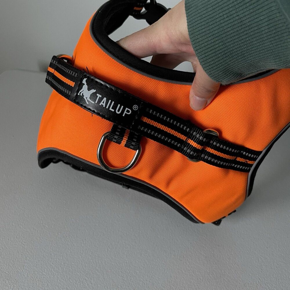 TAILUP No-Pull Dog Harness Orange Black For Walking & Training Safely Size XL - Picture 6 of 10
